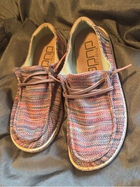Hey Dude Wendy Sox size 7 Multicolor Knit Slip-On Shoes